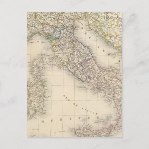 Italy Map Postcard