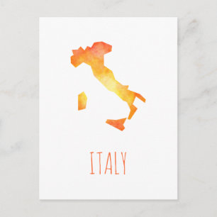 Italy Map Postcard
