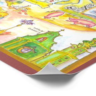 Italy map poster