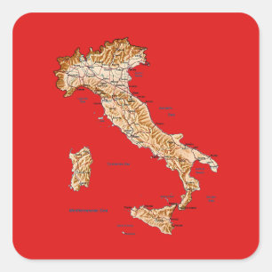 Italy Map Sticker
