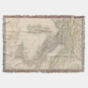 Italy Map Throw Blanket