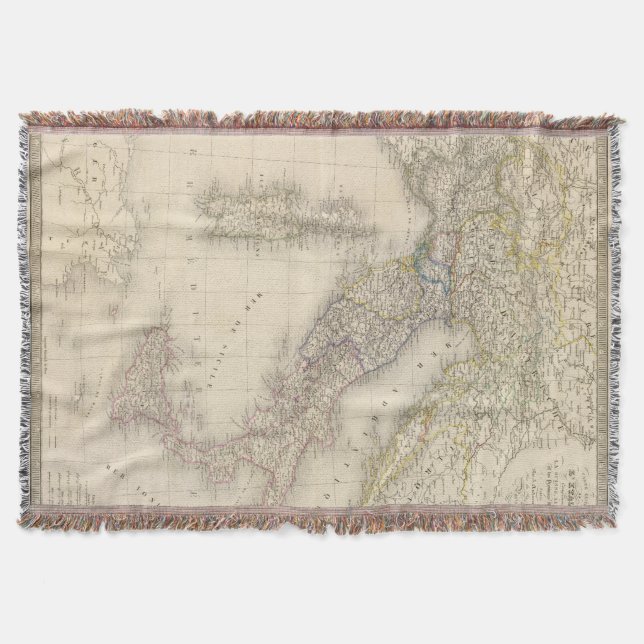 Italy Map Throw Blanket (Front)