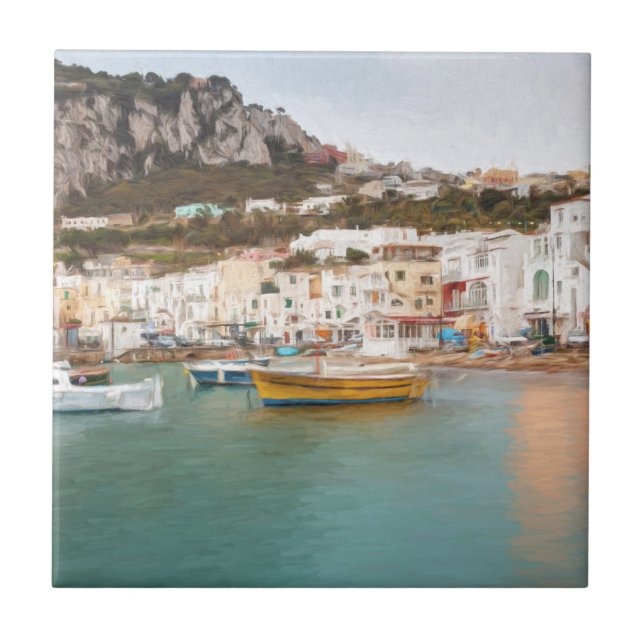 Italy, Marina Grande, Capri Tile (Front)