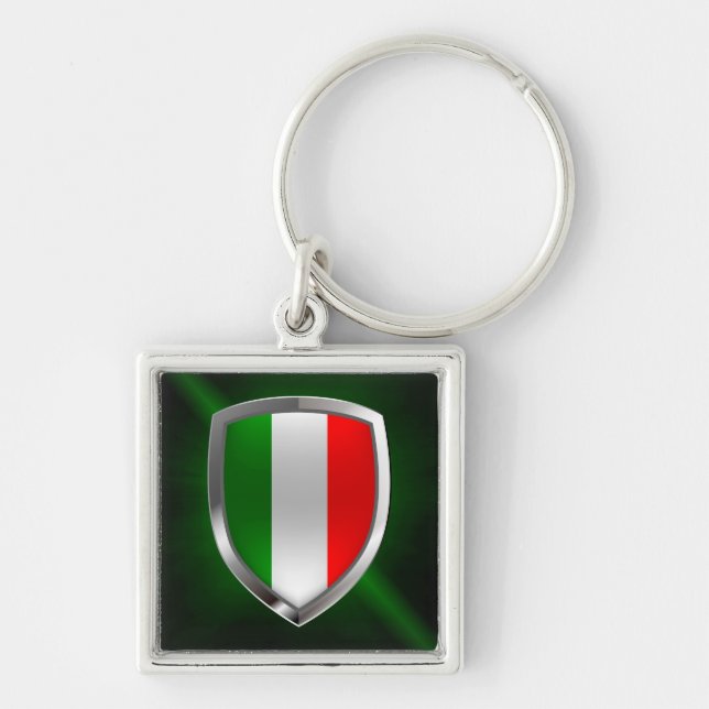 Italy Metallic Emblem Keychain (Front)