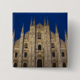 Italy, Milan Province, Milan. Milan Cathedral, 2 Inch Square Button