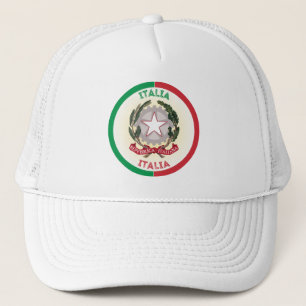 Italy National Emblem Circle Shape Trucker Hat