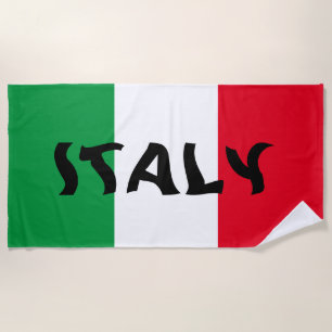 Italy official flag beach towel