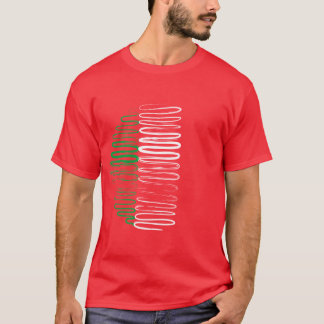 Italy on Red Tee Shirt