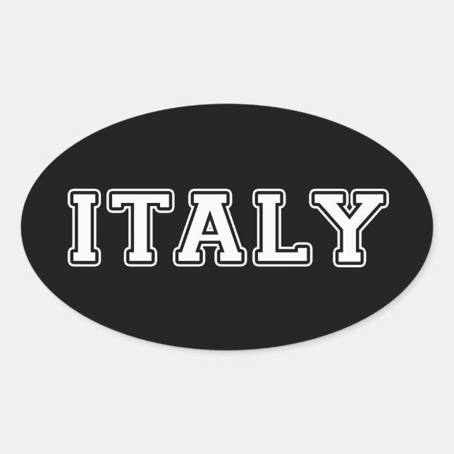 Italy Oval Sticker (Front)