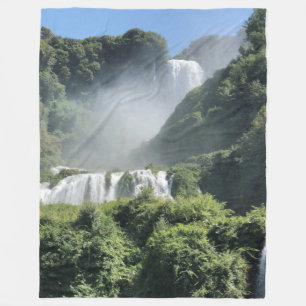 Italy Parks Nera River Park Marmore Falls Fleece  Blanket