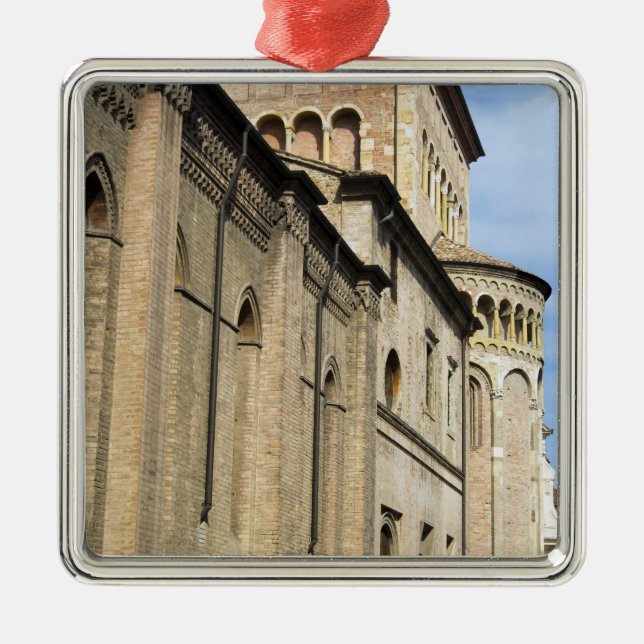 Italy, Parma, Tower of San Giovanni Church Metal Ornament (Front)