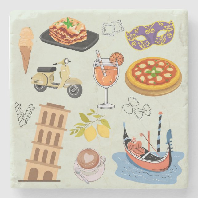  Italy Perfect Vacation Stone Coaster (Front)