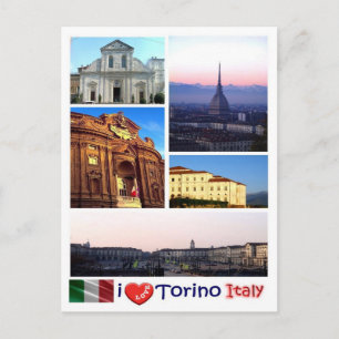 Italy - Piedmont - Torino - I Love - Postcard