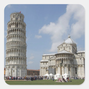 Italy, Pisa. Leaning Tower of Pisa and Square Sticker