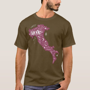 Italy Pizza Pisa Florence Rome Naples Map Country T-Shirt