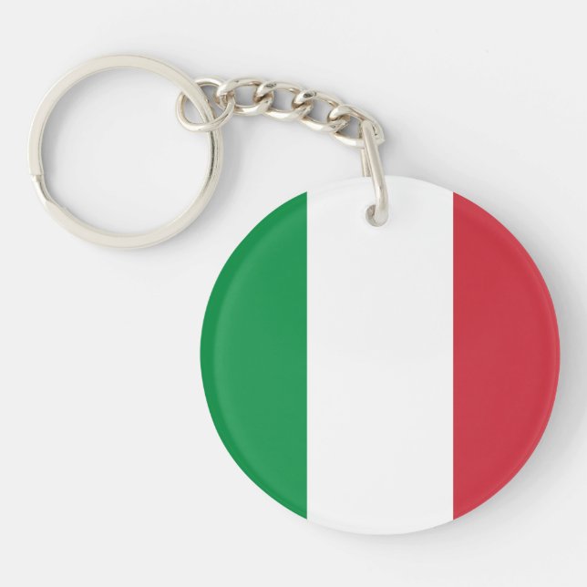 Italy Plain Flag Keychain (Front)