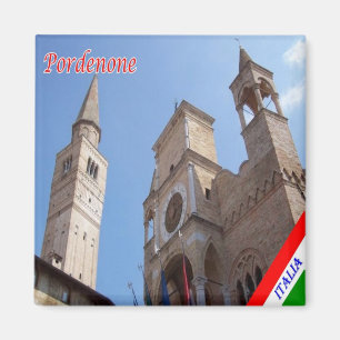 Italy Pordenone Palazzo Comunale Cathedral Tower Magnet