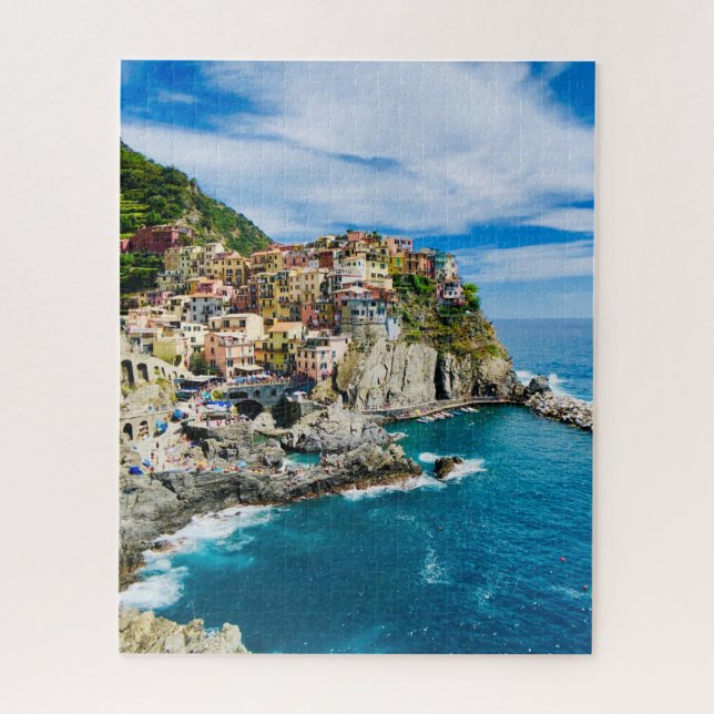 Italy Positano Cinque Terre  scenic Challenging Jigsaw Puzzle (Vertical)