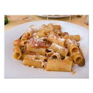 Italy, Positano. Display plate of rigatoni. Photo Print