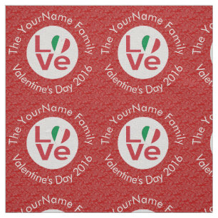 Italy Red LOVE Flag Personalized Fabric
