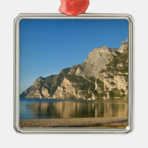 Italy, Riva del Garda, Lake Garda, Mount Metal Ornament