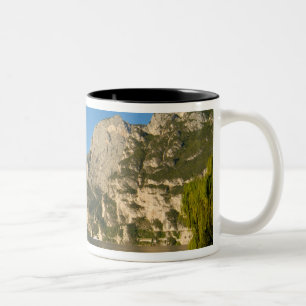 Italy, Riva del Garda, Lake Garda, Mount Two-Tone Coffee Mug