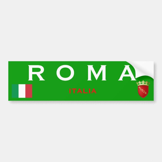 Italy - Roma Bumper Sticker (Front)
