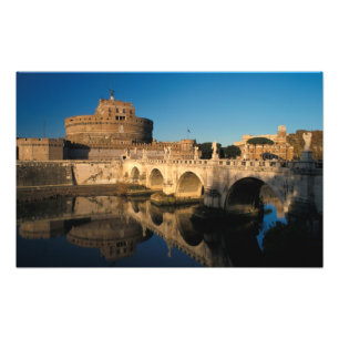 Italy, Rome, Castel Sant'Angelo and river Photo Print