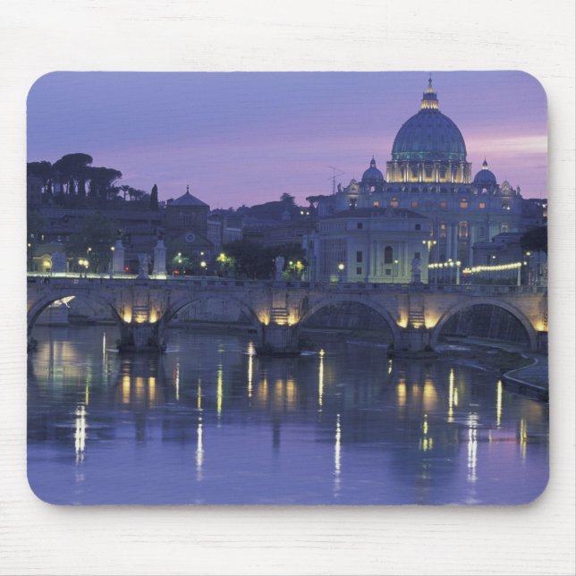 Italy, Rome St. Peter's and Ponte Sant Angelo, Mouse Pad (Front)