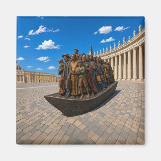 Italy, Rome. The Angels of St. Peter's Square Magnet