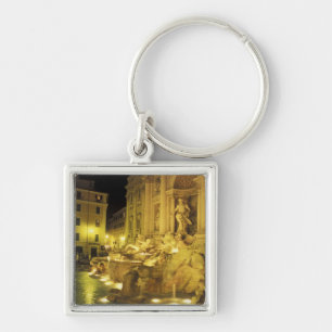 Italy, Rome. Trevi Fountain at night. Keychain