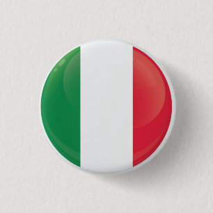 Italy  Round Icon Flag  1 Inch Round Button