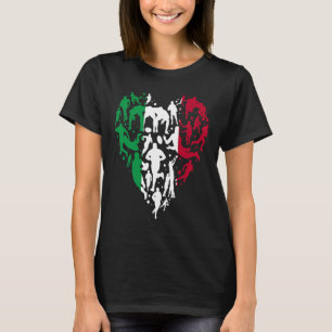 Italy Rugby Love Heart Italian Rugby Fan T-Shirt