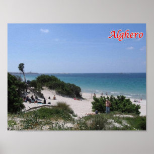 Italy - Sardinia - Alghero - Beach - Poster