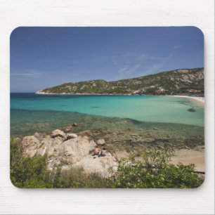 Italy, Sardinia, Baja Sardinia. Resort beach. Mouse Pad