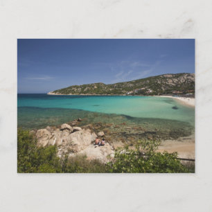 Italy, Sardinia, Baja Sardinia. Resort beach. Postcard