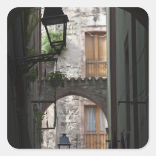 Italy, Sardinia, Bosa. Street detail. Square Sticker