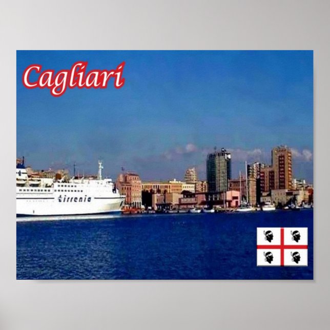 Italy - Sardinia - Cagliari - Harbour - Poster (Front)