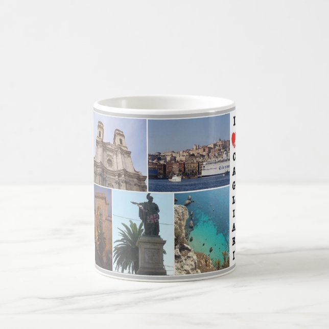 Italy - Sardinia - Cagliari - I Love Coffee Mug (Center)