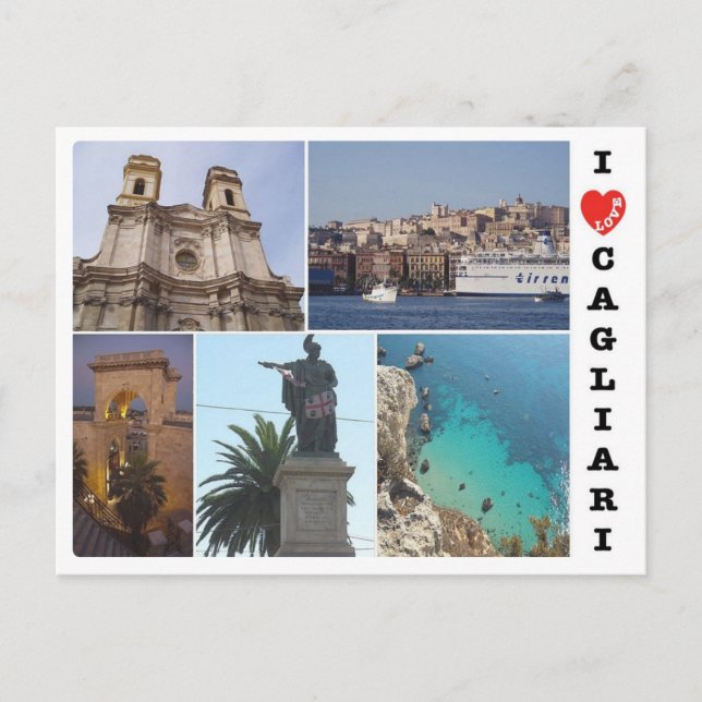 Italy - Sardinia - Cagliari - I Love Postcard (Front)