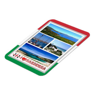 Italy - Sardinia - Mosaic - Magnet