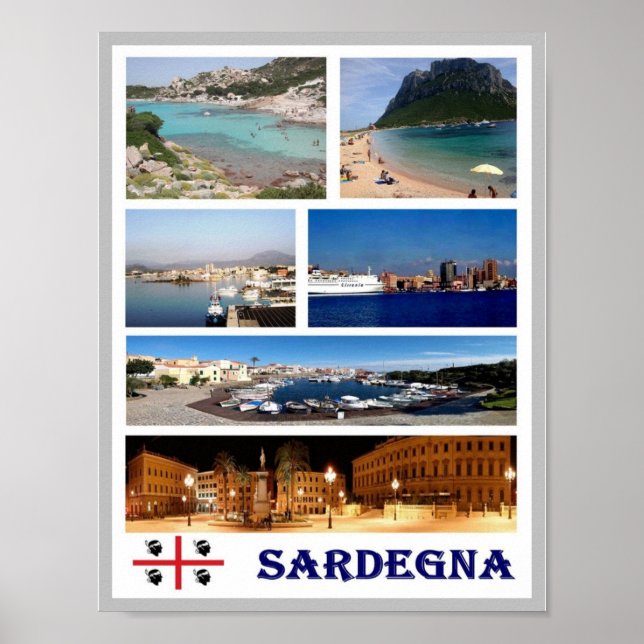 Italy - Sardinia - Mosaic - Poster (Front)