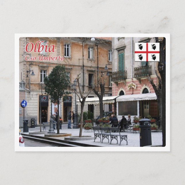 Italy - Sardinia - Olbia - Corso Umberto - Postcard (Front)