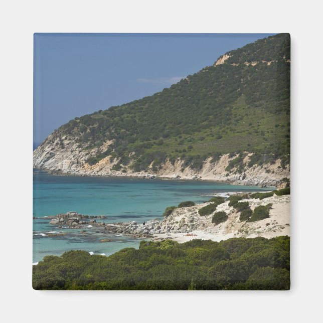 Italy, Sardinia, Solanas. Beach. Magnet (Front)