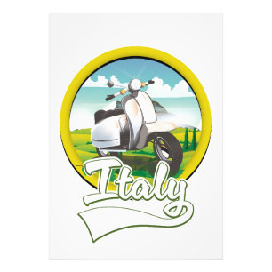 Italy Scooter Travel logo Photo Print