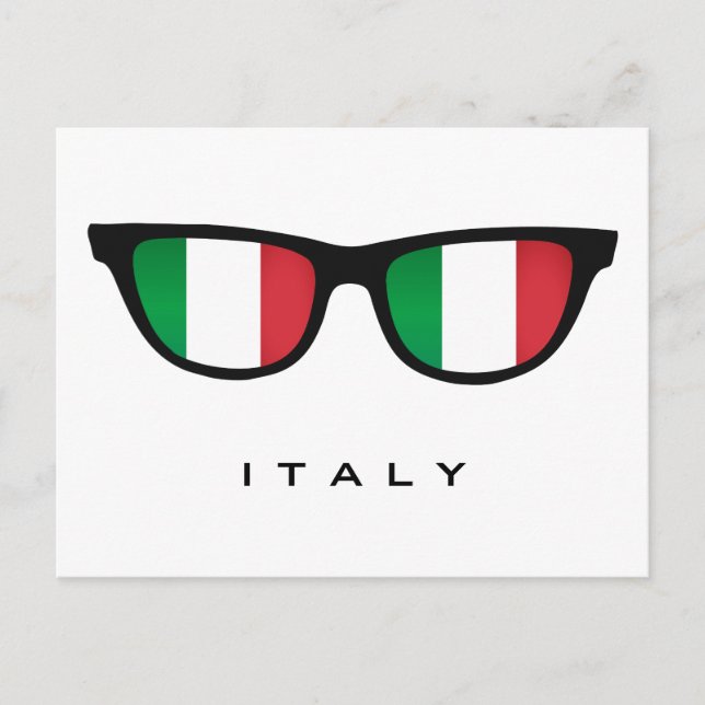 Italy Shades texte personnalisé et carte postale c (Devant)