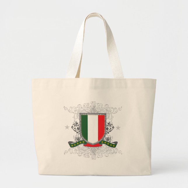 Italy Shield Large Tote Bag (Front)
