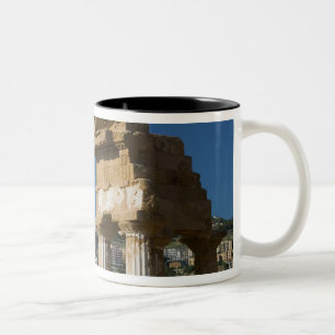 Italy, Sicily, Agrigento, La Valle dei Templi, 2 Two-Tone Coffee Mug