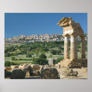 Italy, Sicily, Agrigento, La Valle dei Templi, Poster