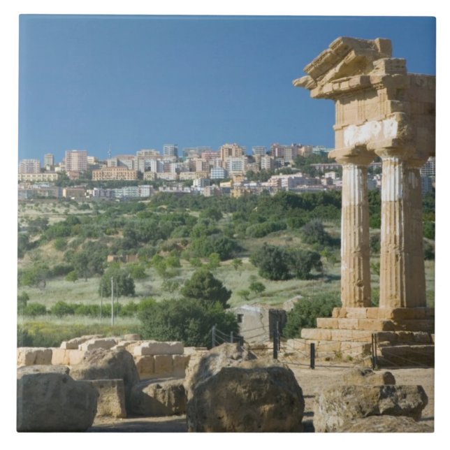 Italy, Sicily, Agrigento, La Valle dei Templi, Tile (Front)